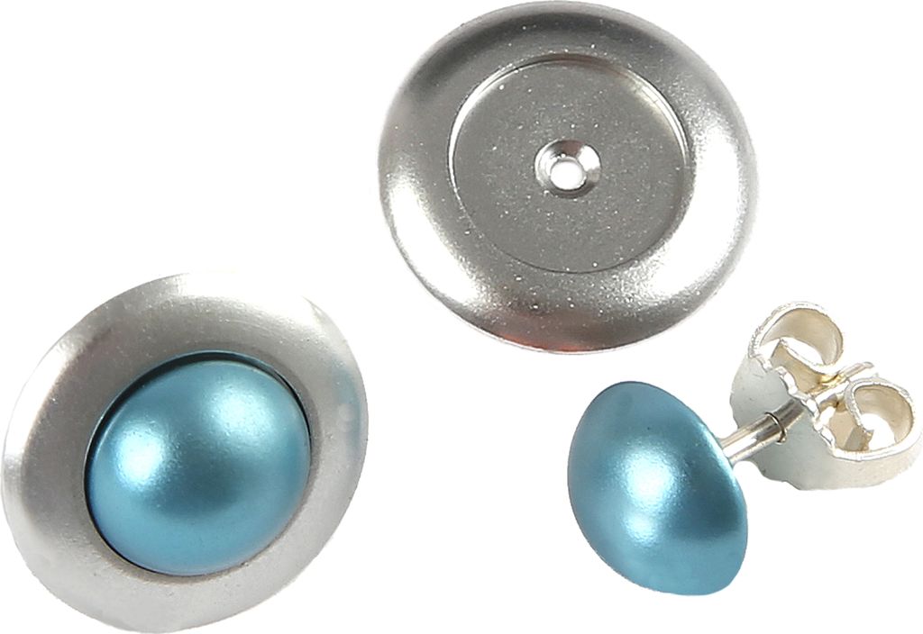 DeMarie Ohrstecker Metall 1,3cm hellblau ohne 144020098