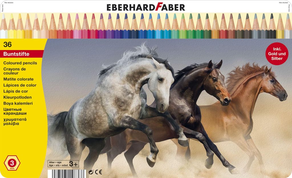 Eberhard Faber 514836 - Farbstift hexagonal 36er, Blechetui Produktbild 