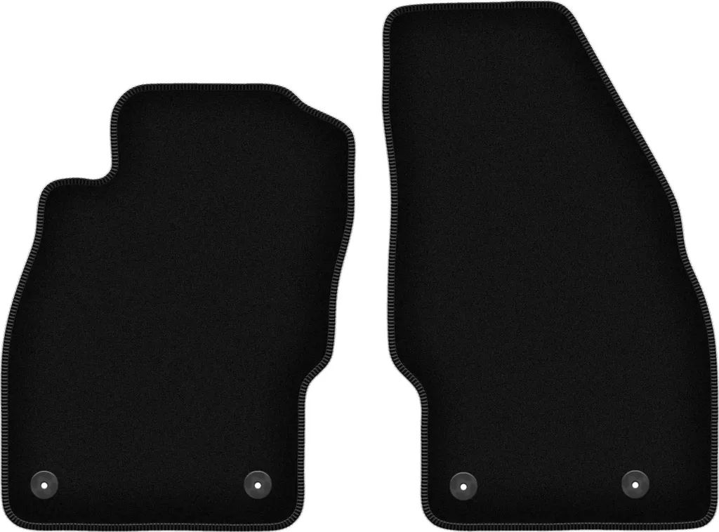 Tappetini Opel Adam 2012- Hatchback Velluto Nero - Set 2 Pezzi Su Misura