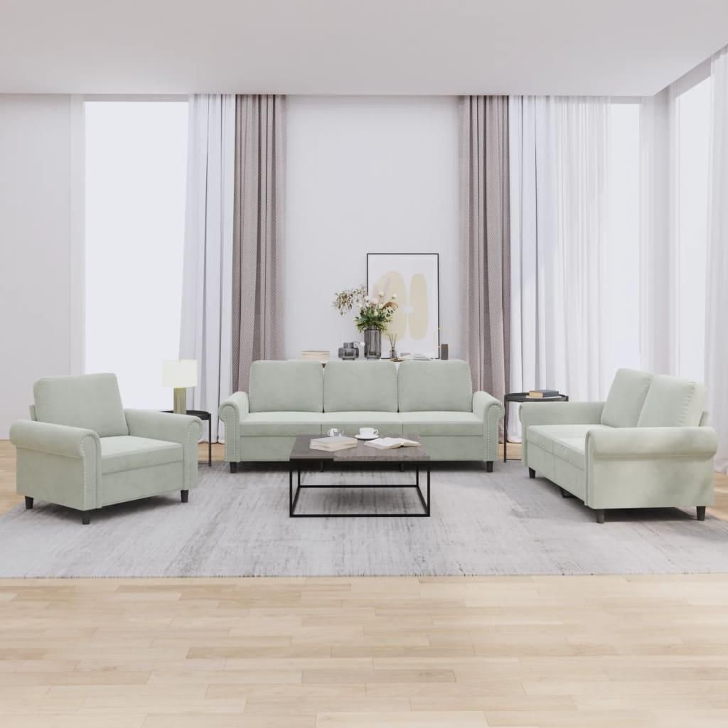 A living room scene with a sofa set and a coffee table.
