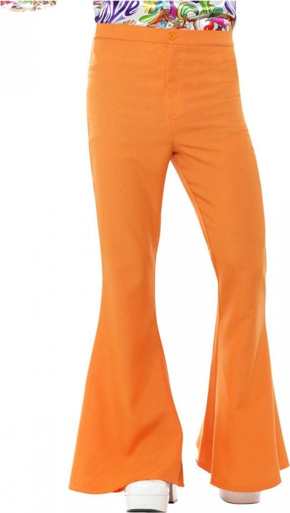 Orange Herren Schlaghose für Fasching & Karneval Größe: L