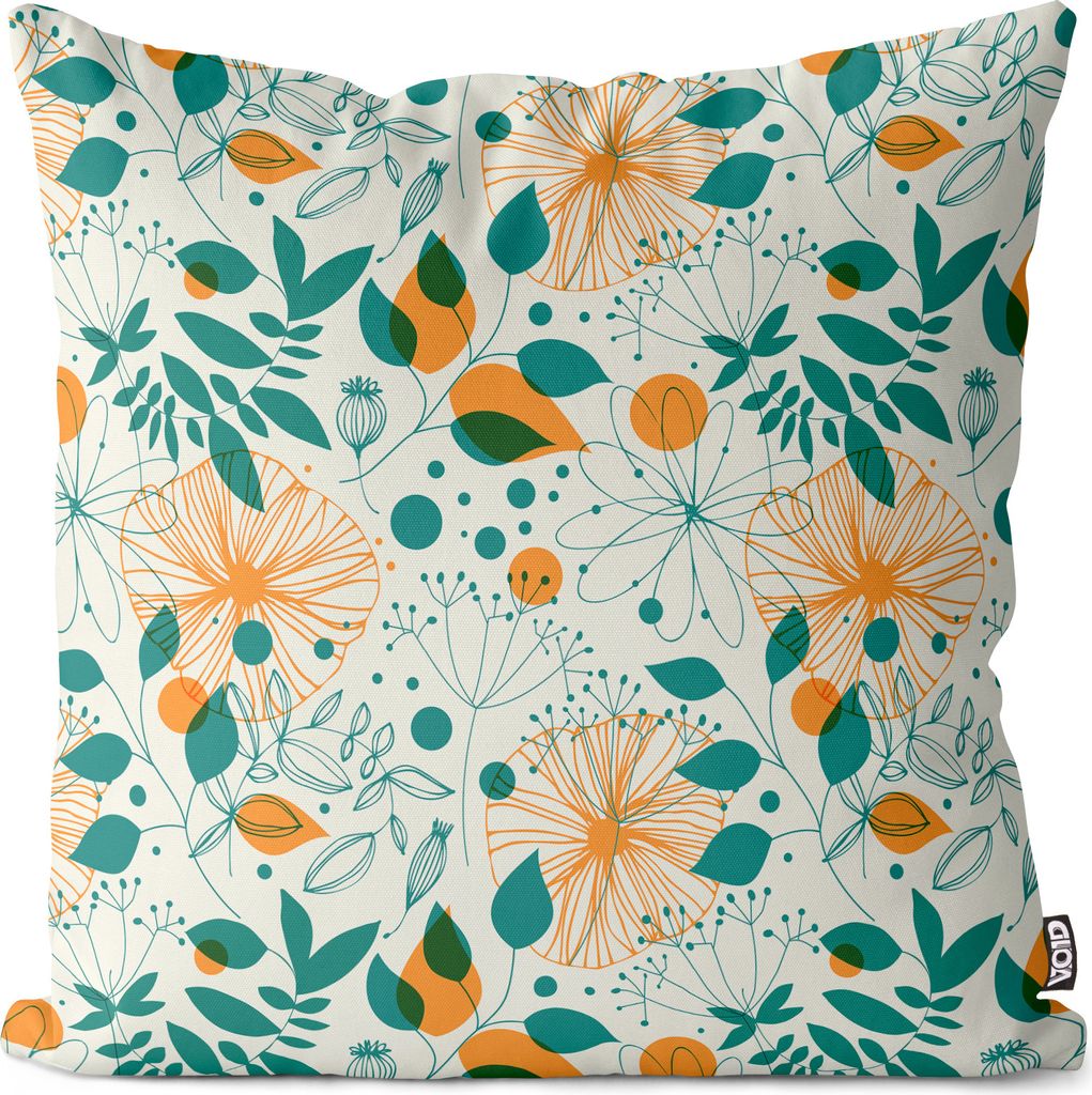 VOID Pflanzen Muster Design Retro Kissenbezug Kissenhülle sofa couch wohnzimmer dekoration wasserfest Outdoor Garten Kissen bezug deko
