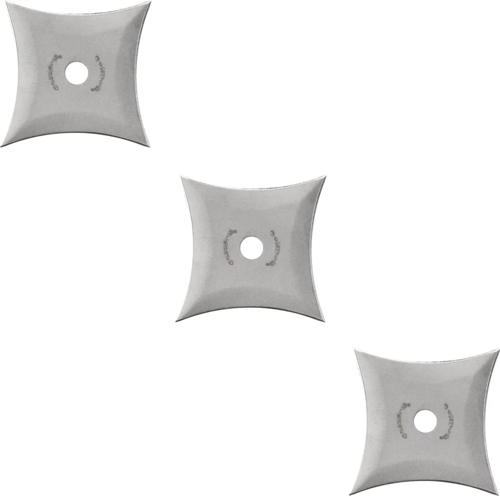 Noires Étoiles de Lancer Japonaises Senban Shuriken - Lot de 3 pour Cible