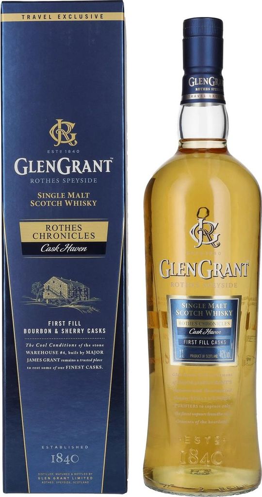 Glen Grant Rothes Chronicles Cask Haven Single Malt Scotch Whisky 46% Vol. 1l in Geschenkbox