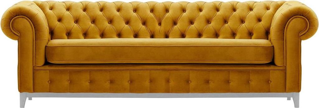 Dreisitzer-Sofa Chesterfield Grand-Velluto 8-weiß