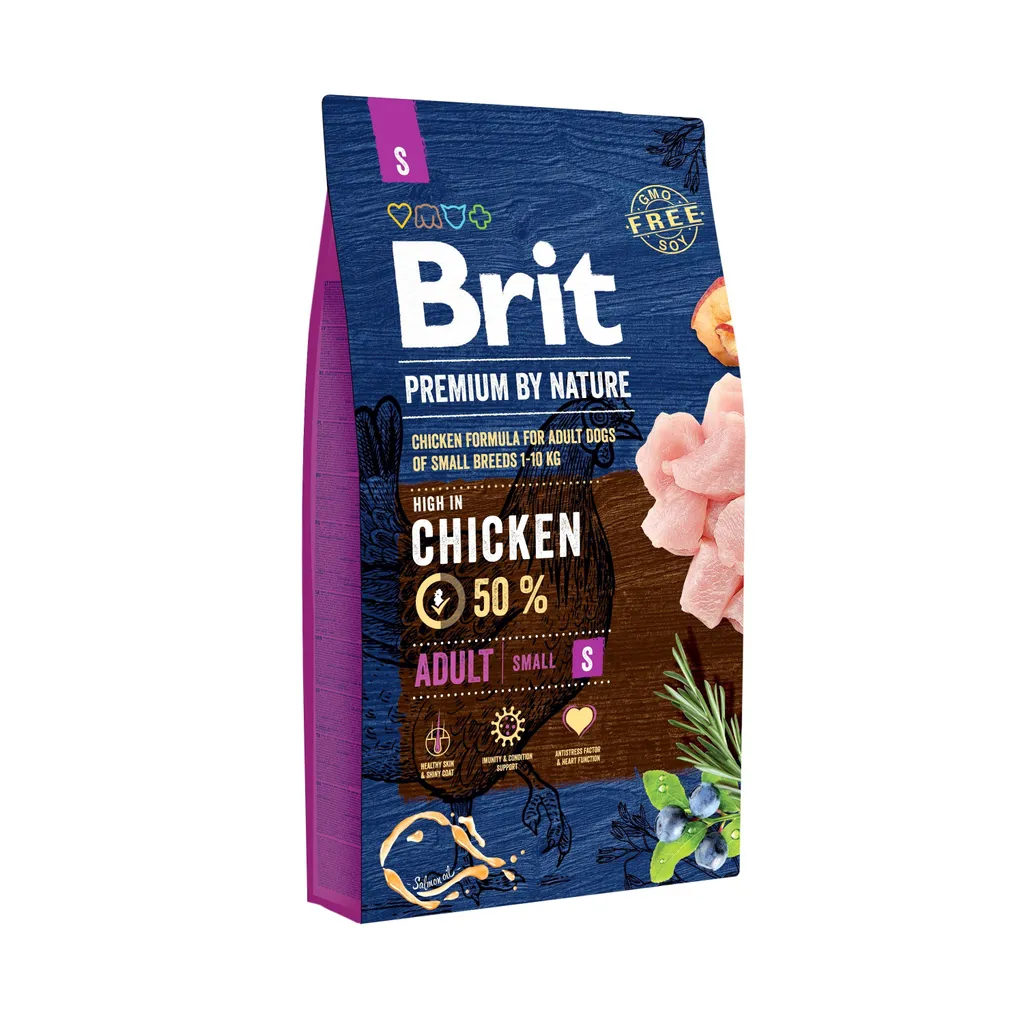 Brit Premium by Nature Adult S 8 kg Croquettes Riches en Poulet Naturel