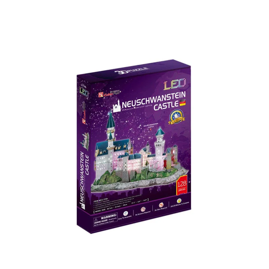 Puzzle 3D Château de Neuschwanstein éclairage LED Intégré 128 Pièces