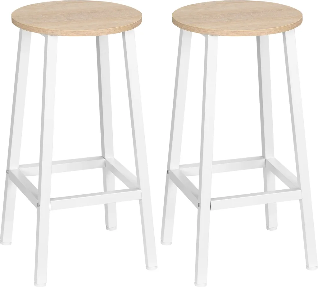 Tabourets de bar stables 65cm lot de 2 pour éviter les rayures au sol