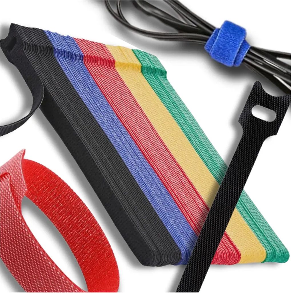 Klettband zum Binden von Kabeln, Set mit 60 bunten Teilen Produktbild 