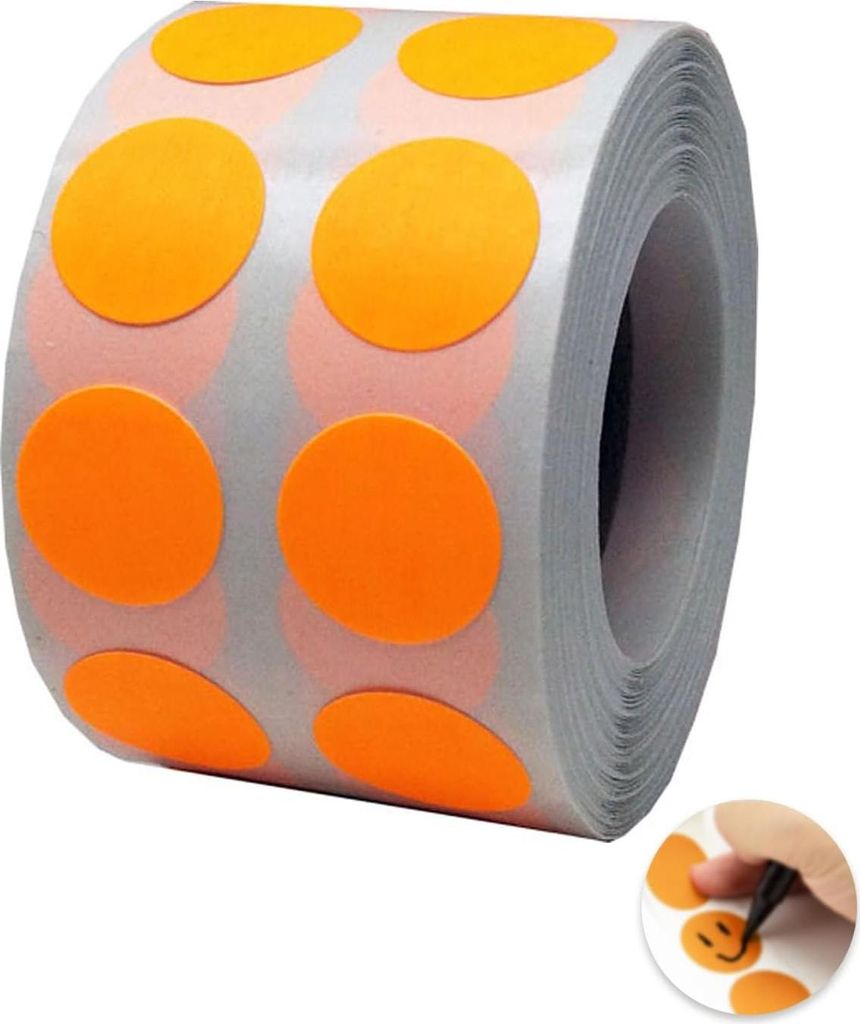 Runde Aufkleber Etiketten Farbcode Punktetiketten - 2000 Stück (orange)