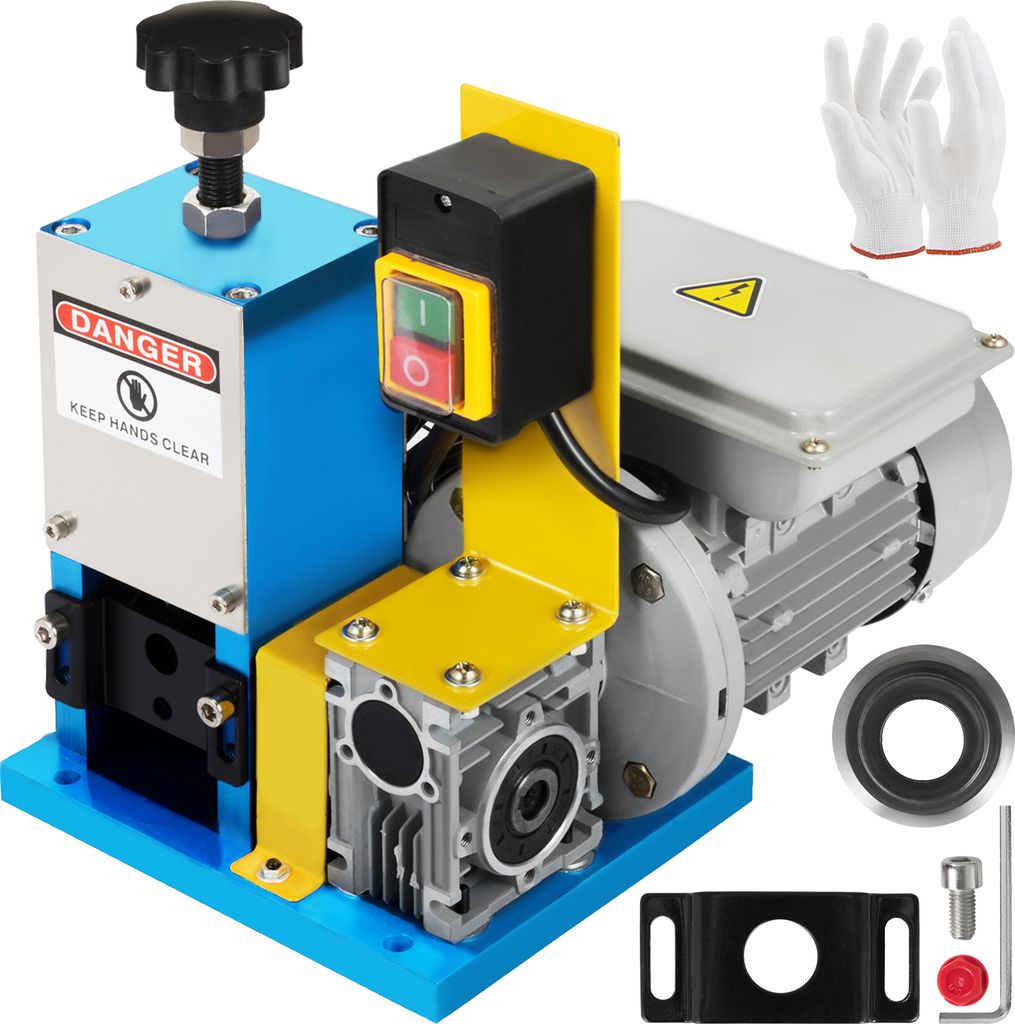 SucceBuy Elektrische Abisoliermaschine Φ1.5mmΦ25mm Tragbare automatische Abisoliermaschine Kabelwerkzeug 180W für Kupferschrott Recycling