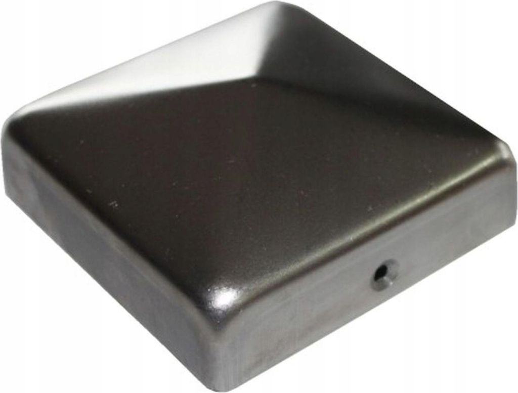 LogistSystem - Pfostenkappe quadratisch für Zaunpfosten 40x40 mm - Stahl - Pyramiden Form - Abdeckkappe für Holzpfosten - 1 Stück - Pfahl Pfoste...