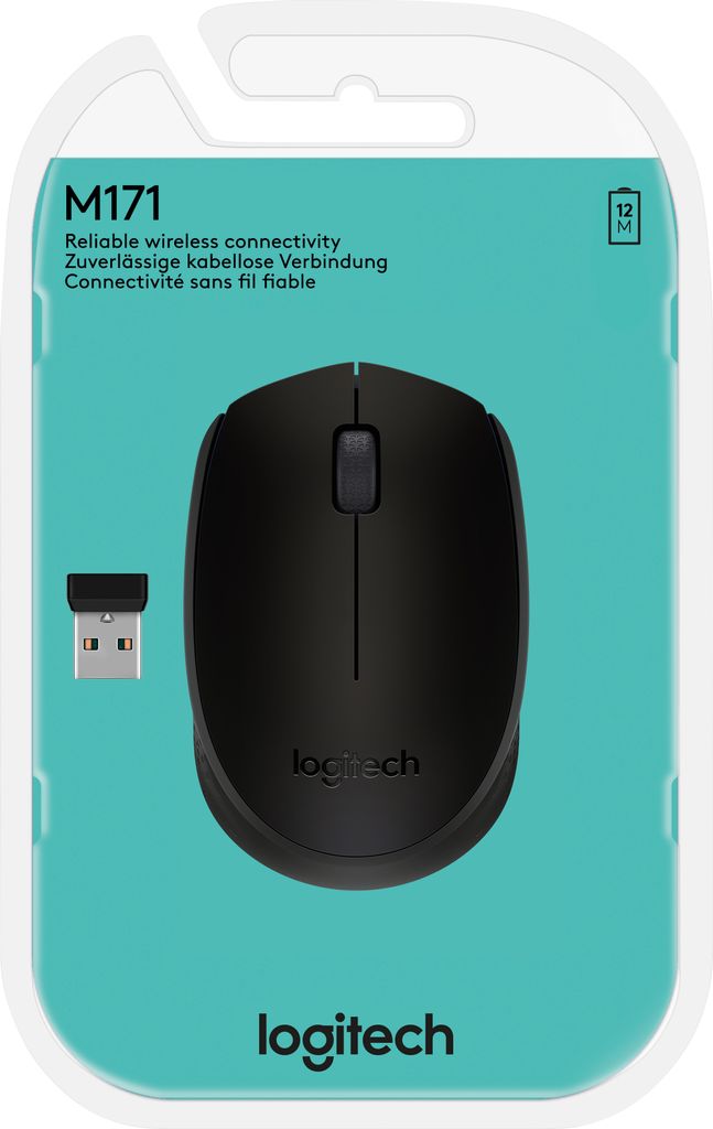 Logitech M171 Wireless Mouse black Produktbild 