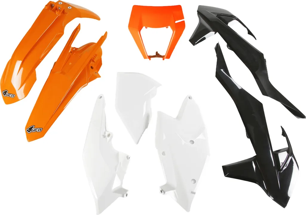 Plastique orange KTM EXC 2017-2019 ultra résistant avec phare UFO
