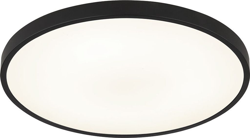 LED Deckenleuchte, schwarz, opal, Backlight, D 23 cm