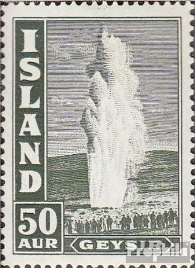 Briefmarken Island 1938 Mi 196 mit Falz Geysir