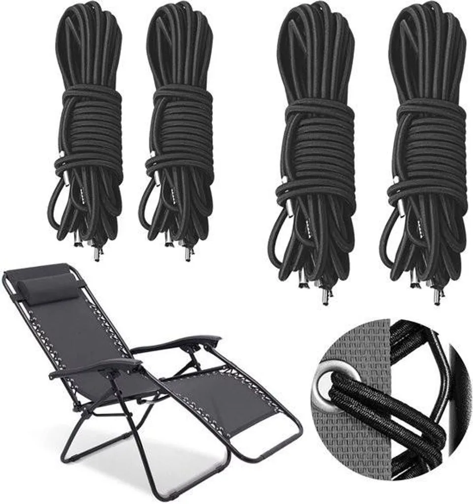 Lacets élastiques de rechange pour fauteuil relax et transat de jardin 4x