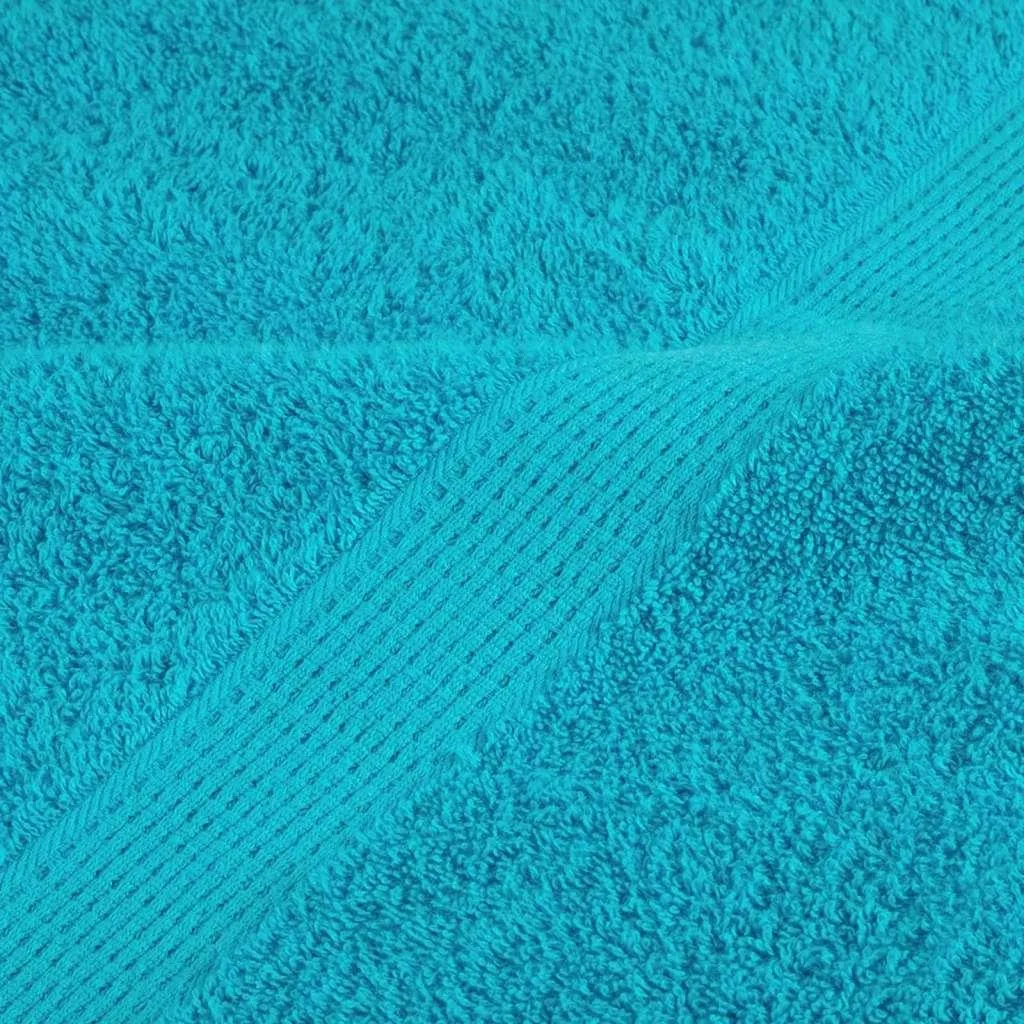 Asciugamani vidaXL 4 Pezzi Cotone Turchese | Morbidezza Premium Bagno - 6
