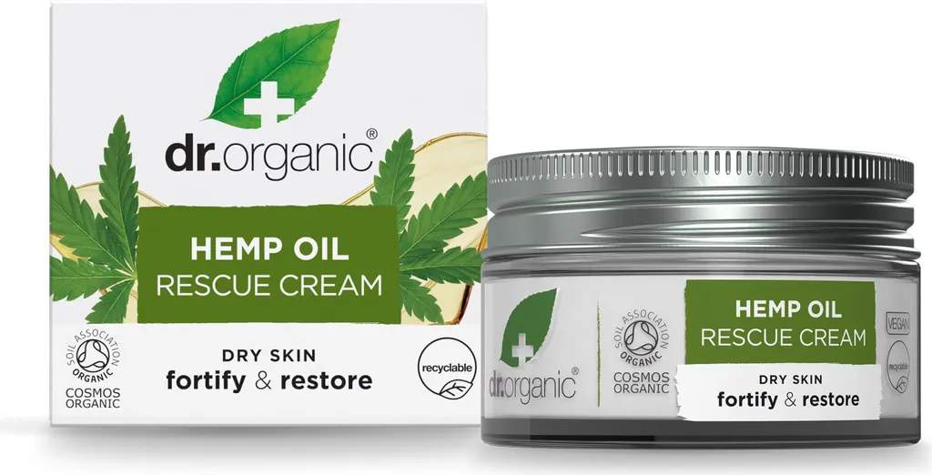Crème de sauvetage Dr. Organic au chanvre 50ml peaux irritées