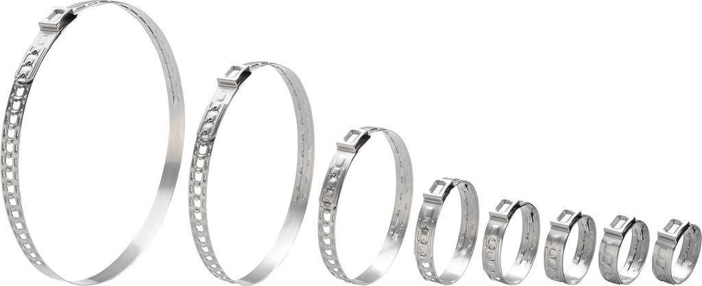 Kunzer Lochbandklemmen 259 DualHook, ø 38,7-47,3 mm Beutel à 10 Klemmen 18500264