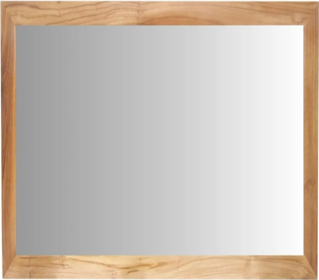 Miroir en teck Constantina 70x70 cm résistant pour pièces humides