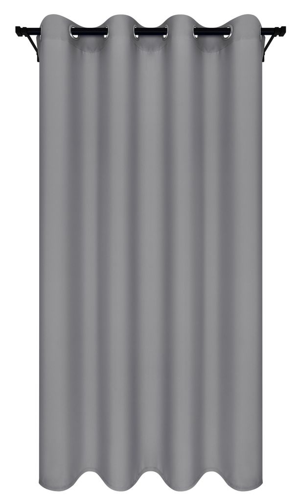 Voppi Zasłony na przelotkach 140x160 cm krótkie szare Zdjęcie produktu 4