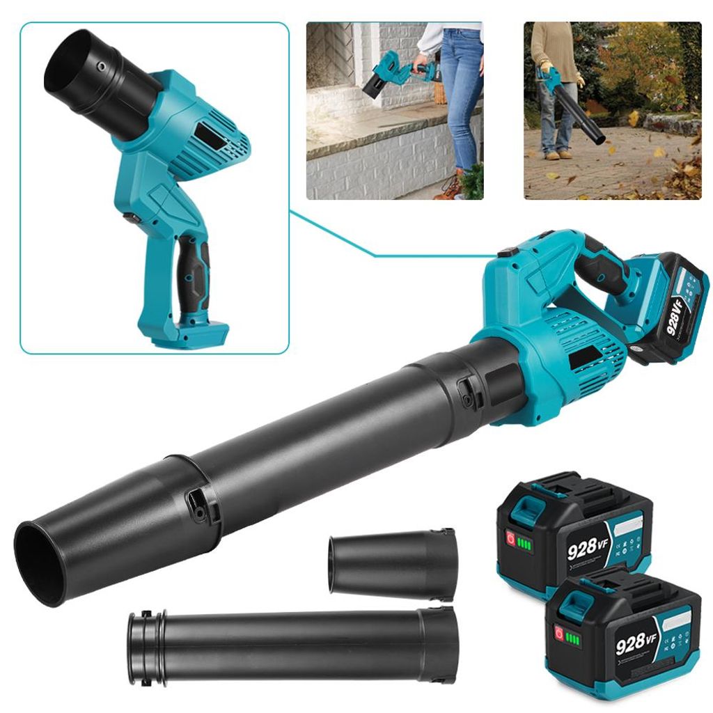 Akku-Laubbläser 2 IN 1 Turbogebläse Handbläser mit 2× 4.5Ah Akkus, 5-Gang Elektrischer Laubbläser für für Garten, Laub,Staub & Schnee