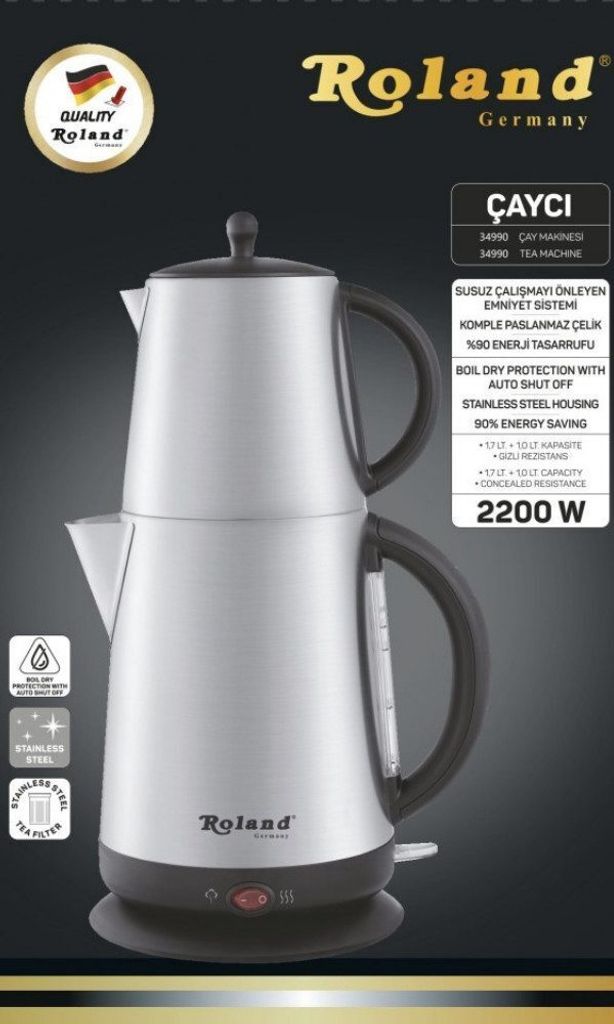 ROLAND GERMANY Wasser-/Teekocher mit Teekanne 1,7L + 1L Produktbild 
