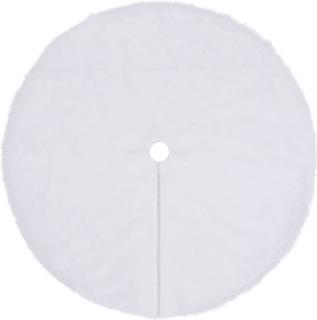 vidaXL Jupe de sapin de Noël Blanc 90 cm Faux Image du produit 