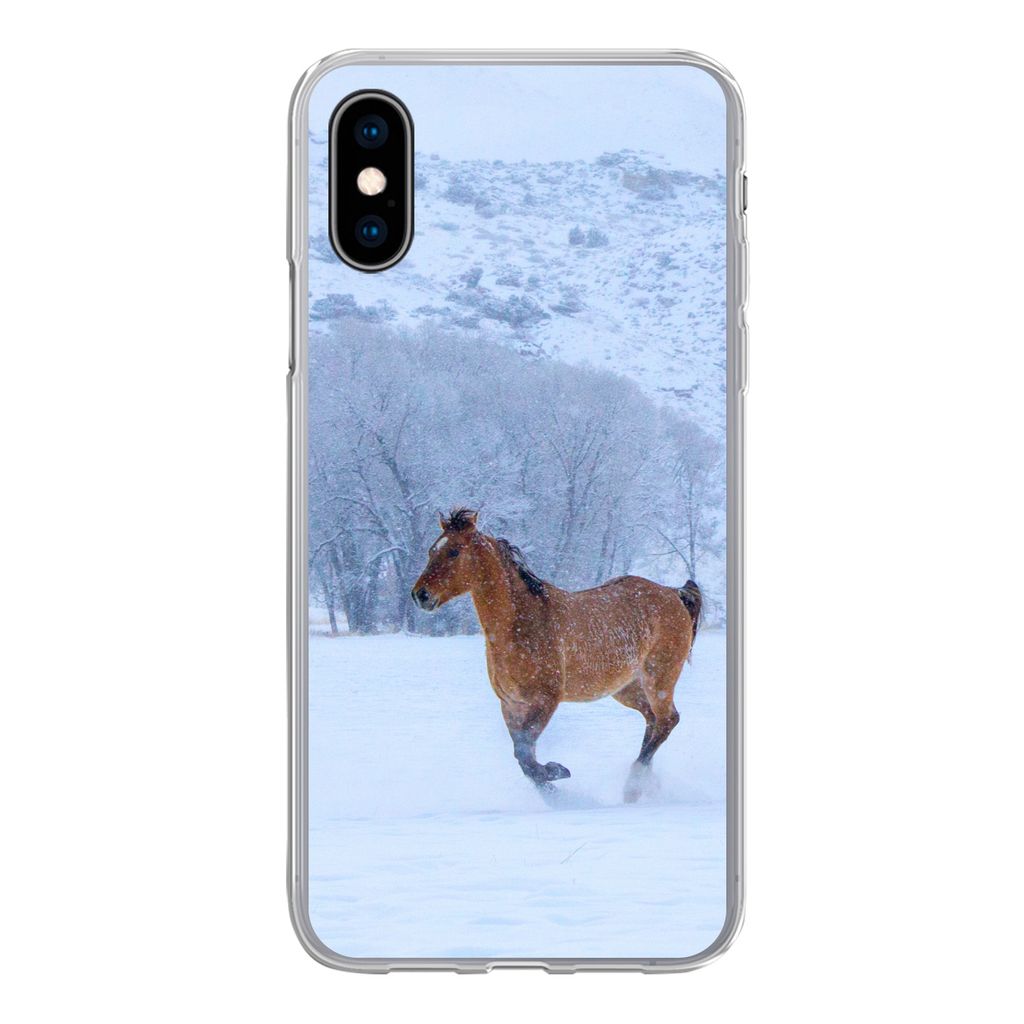 MuchoWow® Handyhülle Schutzhülle Hülle für iPhone X Pferde Produktbild 