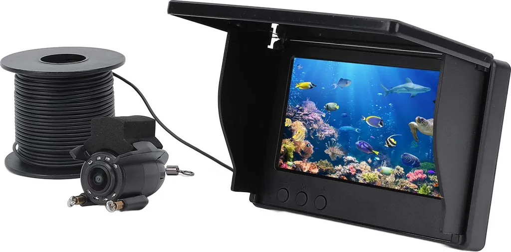 Caméra de pêche sous-marine Full HD 1080P avec câble 15m et écran 4,3"