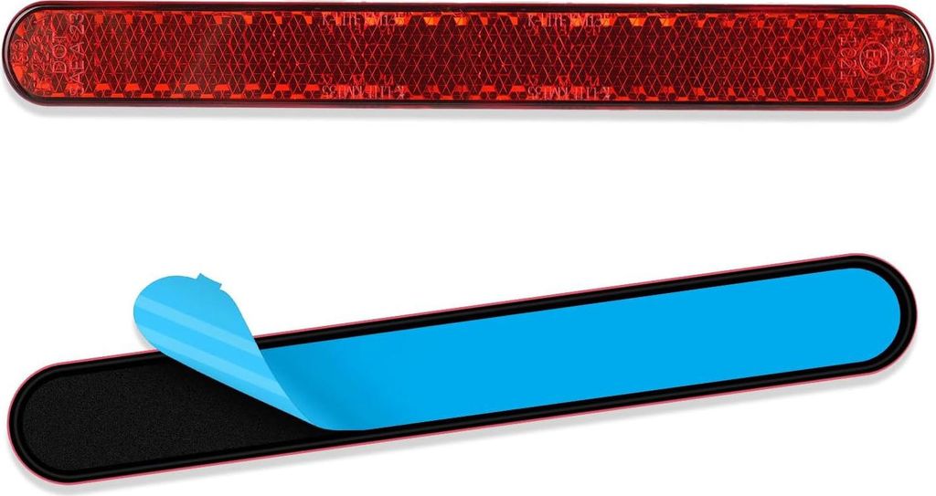 2 Stück Rückstrahler Reflektor Motorrad Hinten,Reflektoren Motorrad Hinten Rot,100X13X7mm Fahrrad Reflektoren,Katzenauge Reflektor hinten mit Alu...