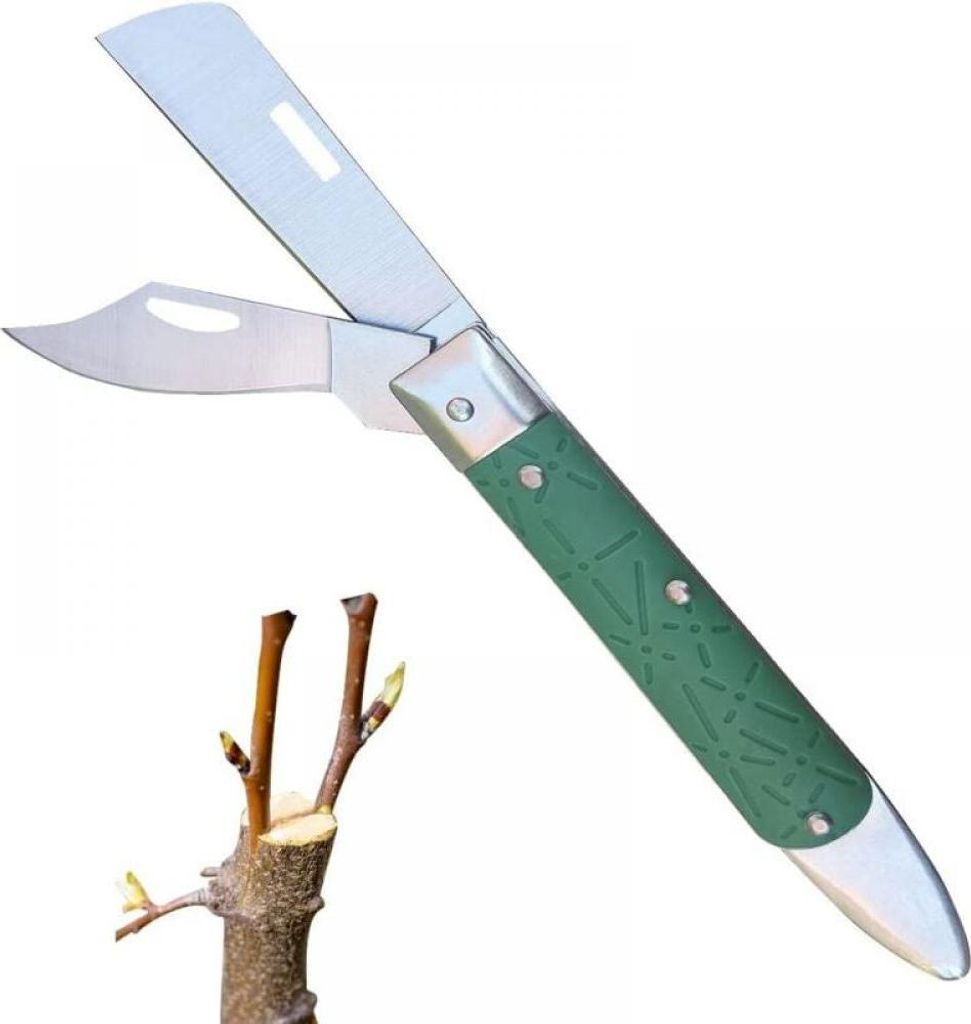 Klappbares Veredelungsmesser, Klappbares Veredelungsmesser mit Doppelklinge, Klappbares Veredelungsmesser, Gartenveredelungsmesser, für Obstbäume...