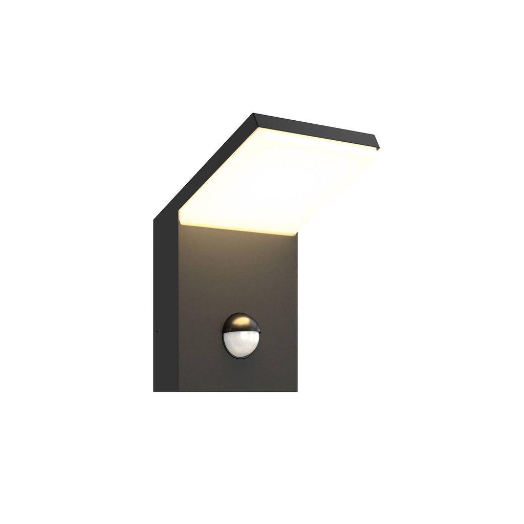 LED-Außenwandleuchte Nevio, Metall, anthrazit, Sensor Produktbild 