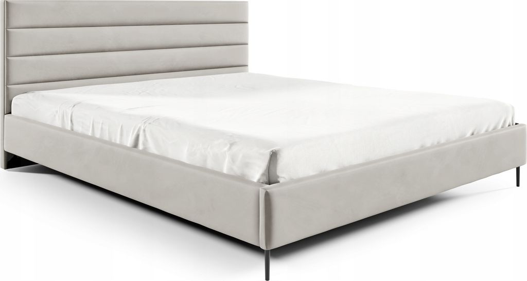 Sofello Polsterbett  Beige aus Velour 120 x 200 cm Schwarze Produktbild 