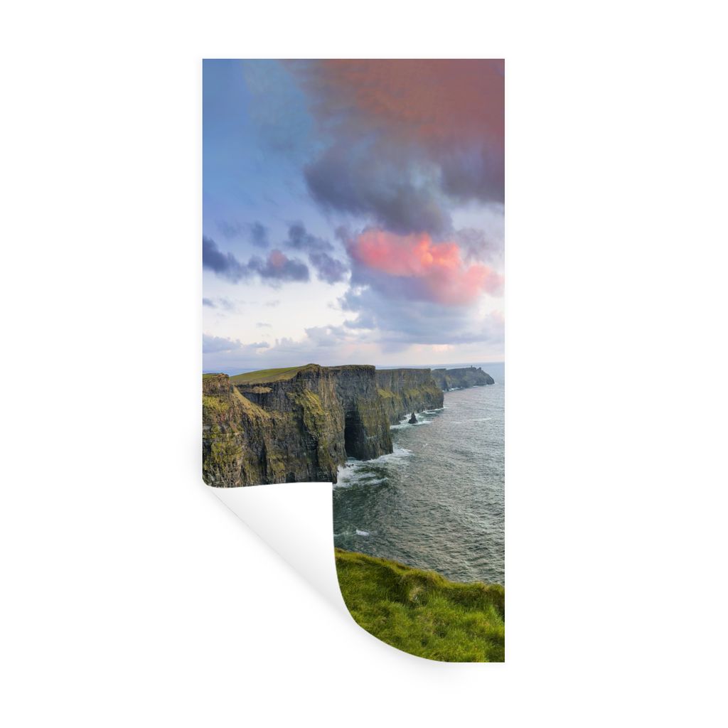 MuchoWow Wandtattoo Wandsticker Wandaufkleber Panoramafoto von den Cliffs of Moher in Irland 20x40 cm Selbstklebend und Repositionierbar - Selbst...