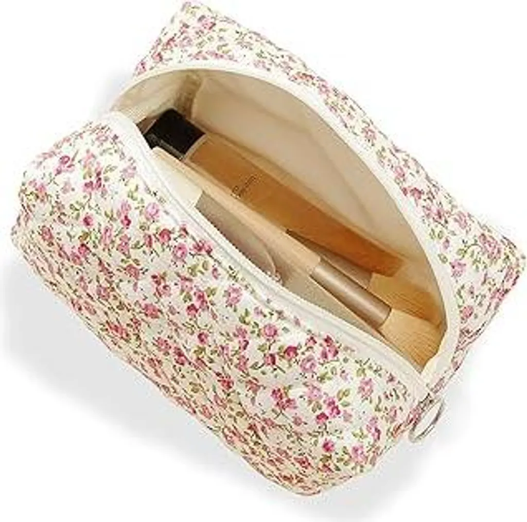 ZEPIQOR Borsa Cosmetici Velluto Rosa | Beauty Case Viaggio Morbido