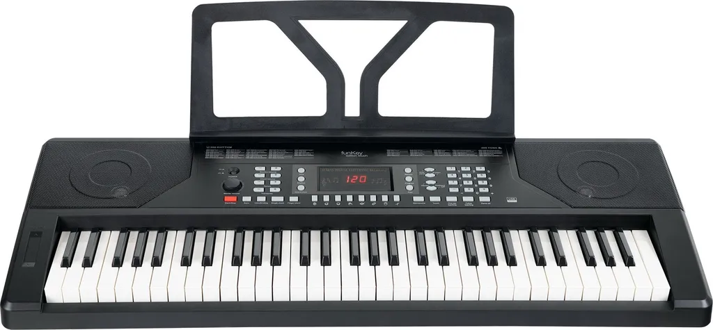 FunKey 61 Edition Clavier Piano Numérique Noir avec 300 Sons et Rythmes