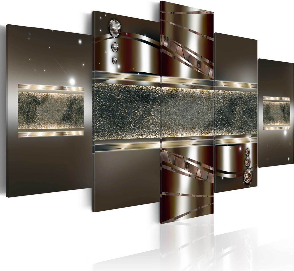 Leinwandbilder 200x100 cm a-A-0145-b-o Vlies Leinwandbild 5 tlg Kunstdruck modern Wandbilder XXL Wanddekoration Design Wand Bild ABSTRAKT