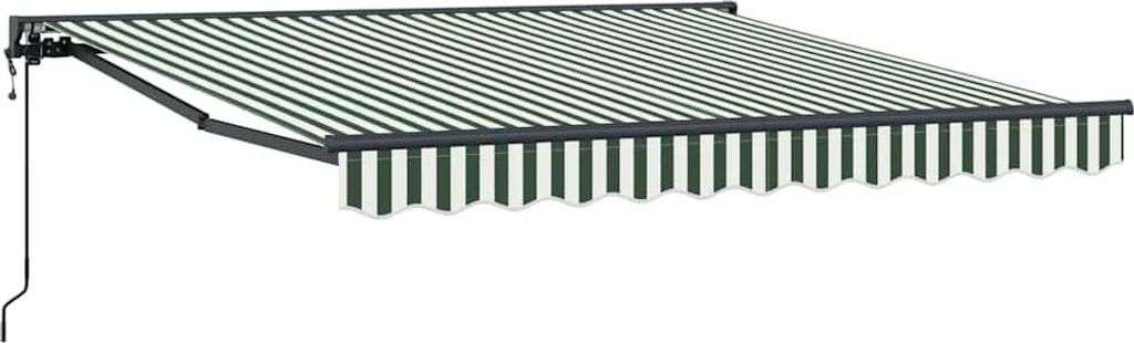 vidaXL Markisenrahmen Grün und Weiß 350 x 250 cm