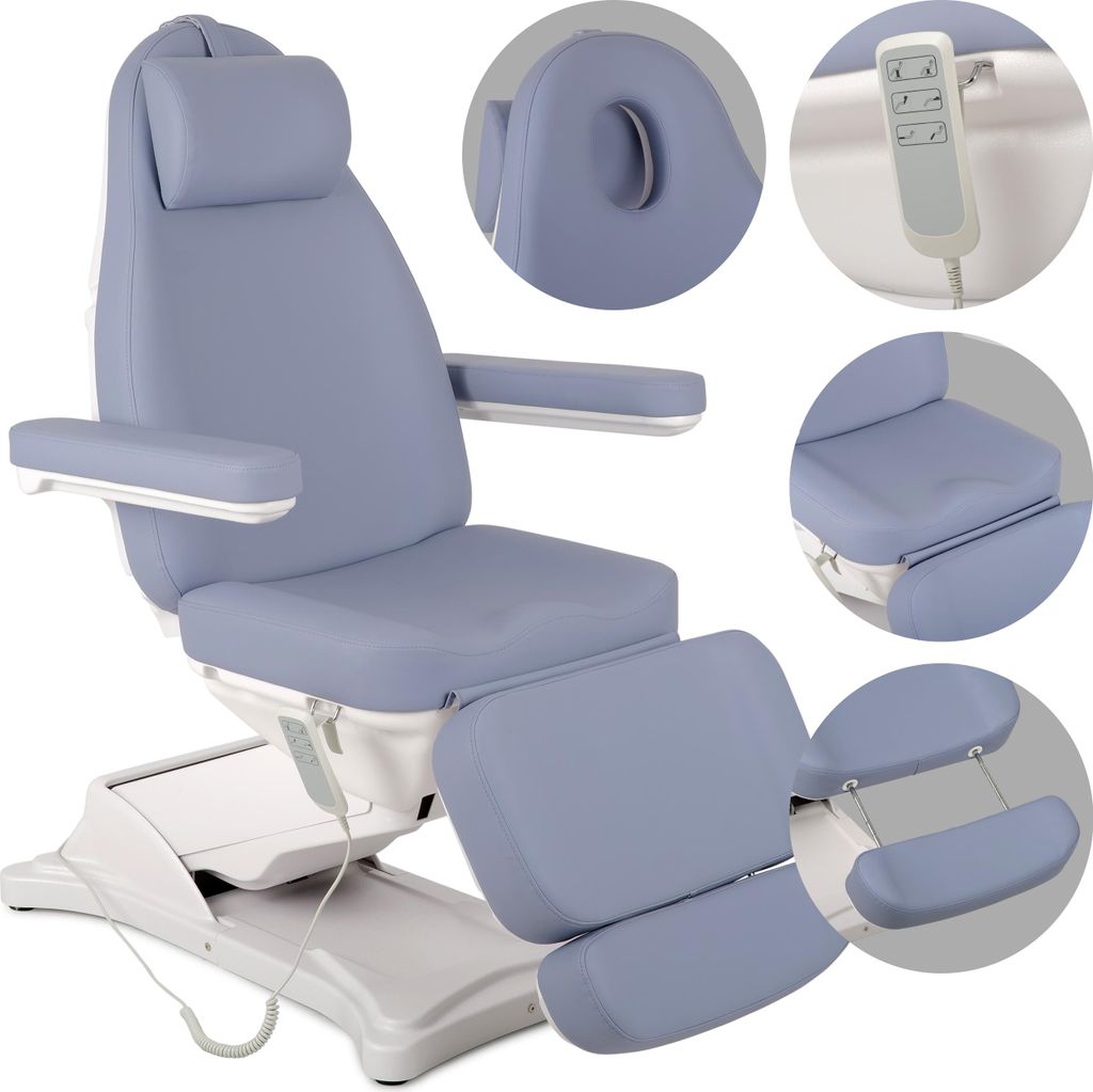 Habys Elara PRO 4 Kosmetikliege Massageliege Kosmetiksessel Kosmetikstuhl | Höhenverstellbar Elektrisch | Handfernbedienung | 3 Motoren | 185 x 57 cm