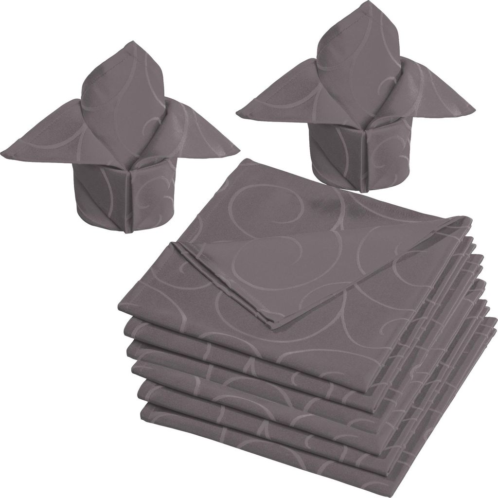 Erwin Müller Serviette Oberhausen" 8er-Pack anthrazit 50x50 cm"