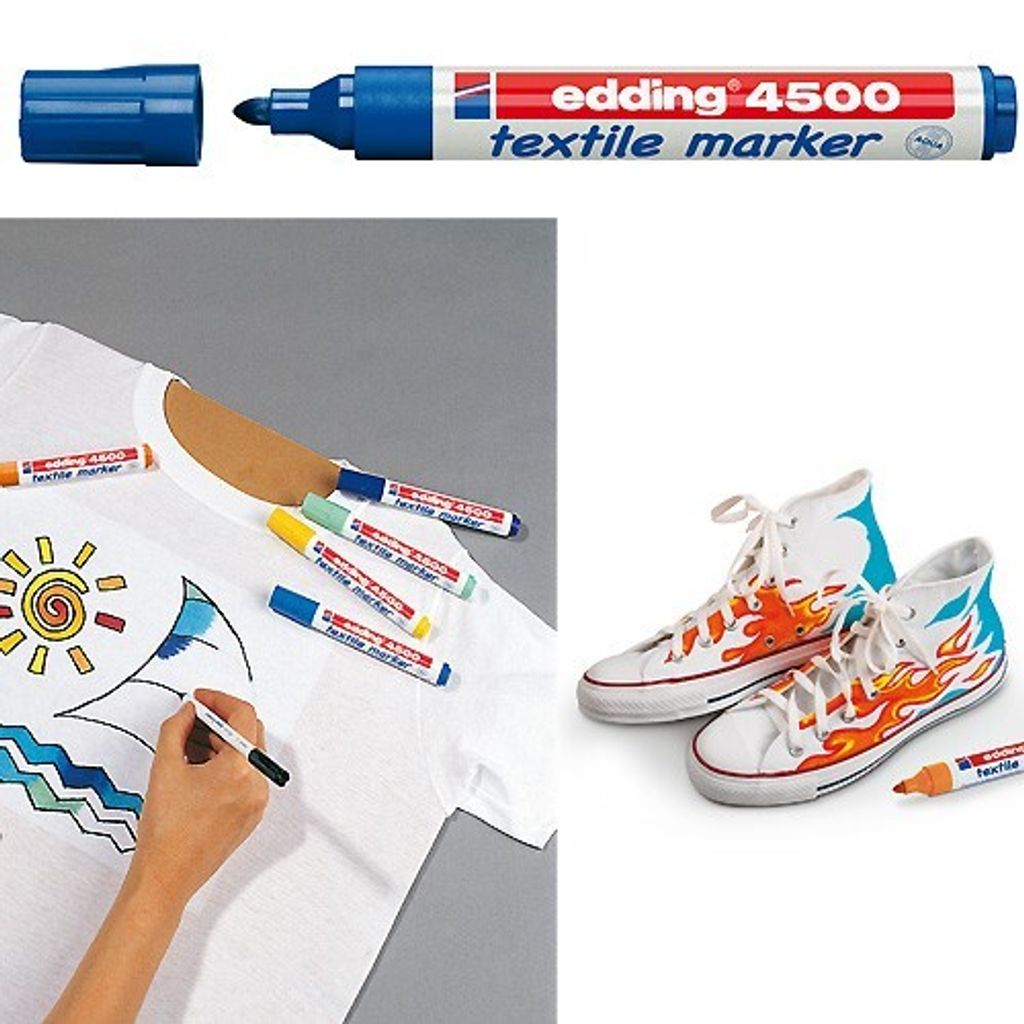 edding 4-4500-002 - edding 4500 textilný popisovač červený Obrázok produktu 