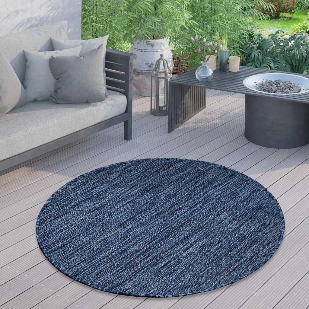 Tapis anti-tache et météo 160 cm rond, la solution pour intérieur et patio