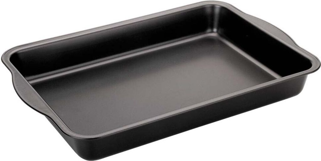 Ibili-Moka Backblech, Kohlenstoffstahl, 32x22x5 cm, schwarz