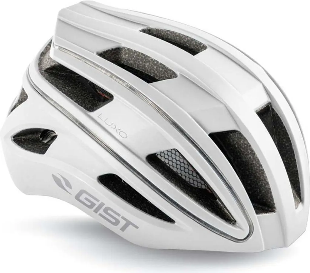 Casque Gist Luxo Blanc S-M pour vélo de route performance et sécurité