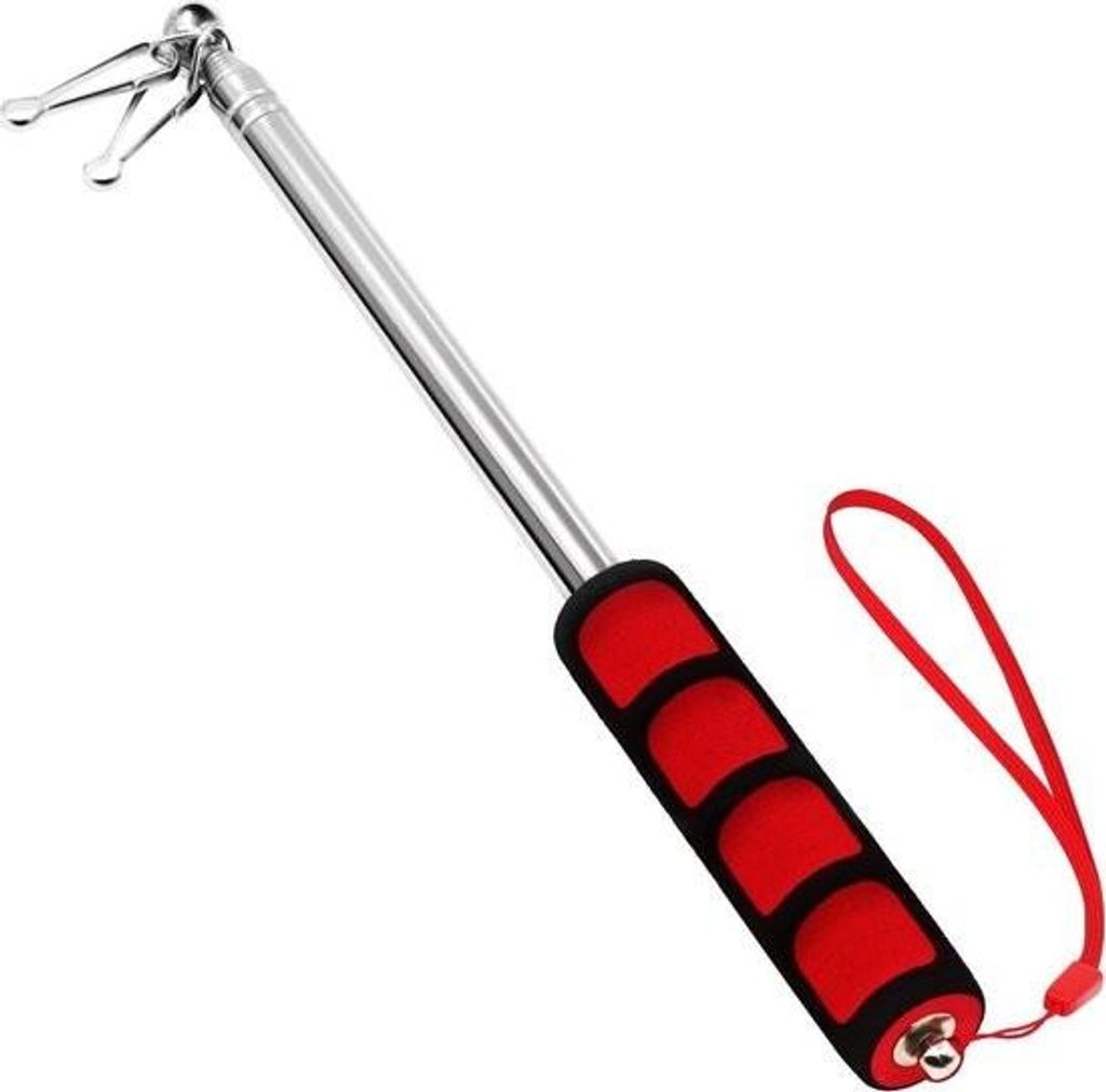 ANLEY Teleskop-Handfahnenmast – 150 cm lang – Tragbar mit Klemmen – Ausziehbarer Edelstahl mit rutschfestem Griff – Faltbarer Fahnenmast mi...