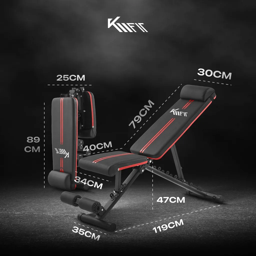 Banc de musculation réglable pour entraînement à la maison pliable KM-Fit - 10