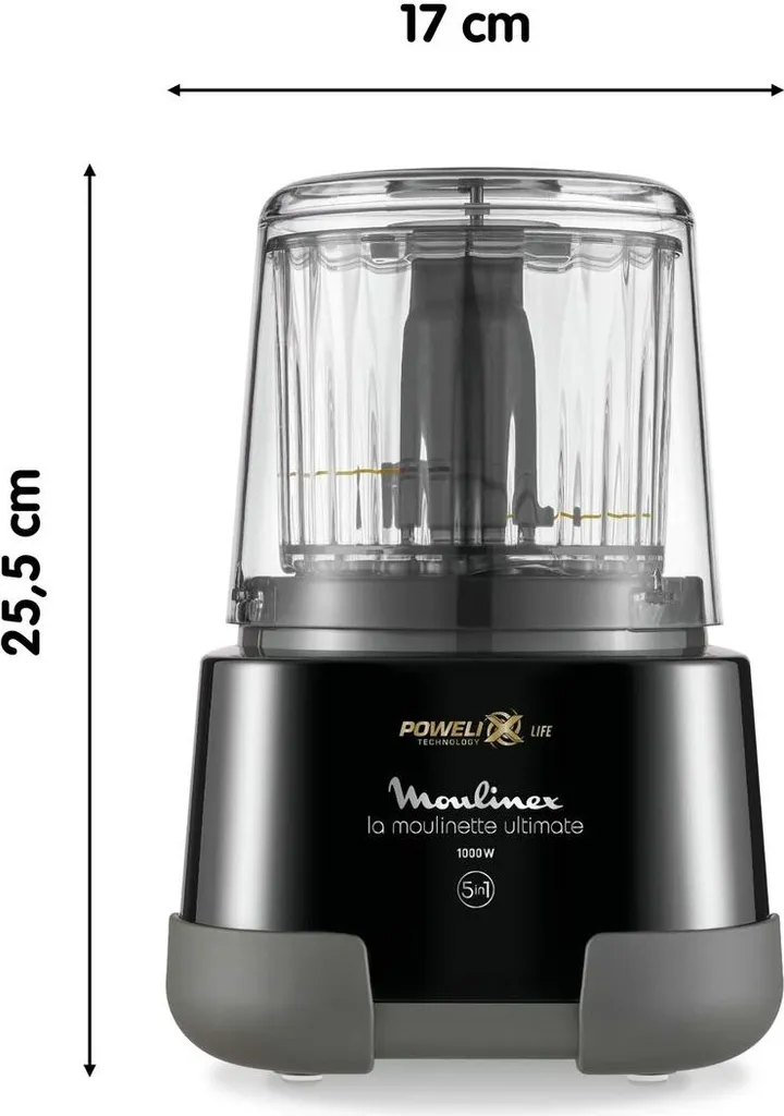 Hachoir électrique Moulinex 1000W Grande Capacité 550ml Robuste - 6