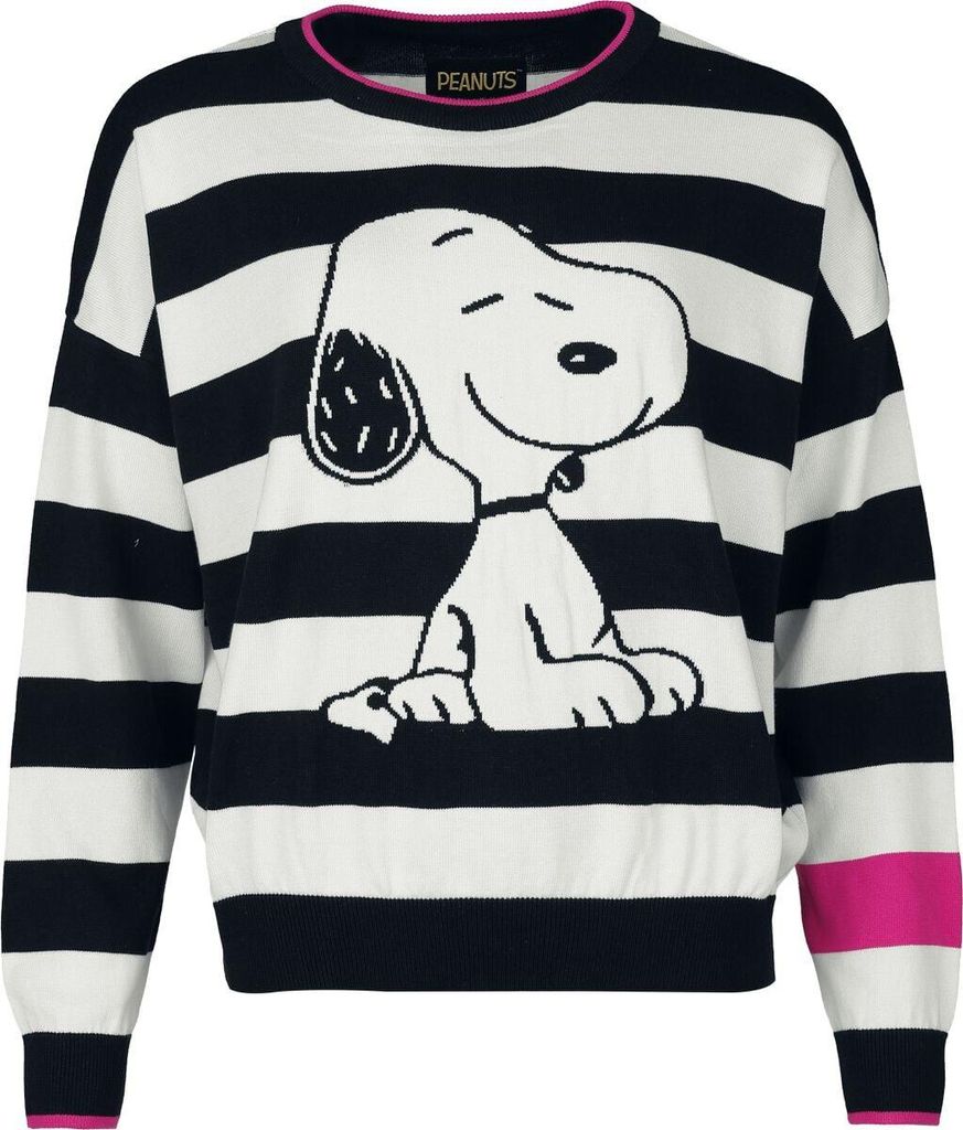Peanuts Strickpullover Damen Snoopy And Stripes multicolor Produktbild 
